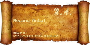 Mocanu Antal névjegykártya